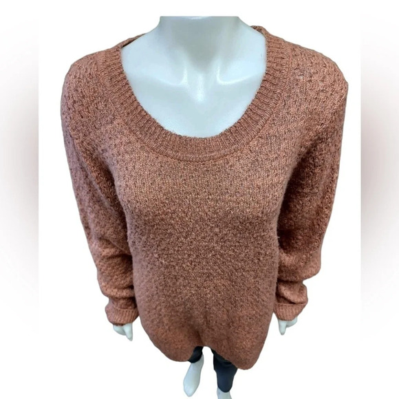 Ichi Textured Knit Sweater Light  Mahogany Colour Size XXL - Picture 7 of 14